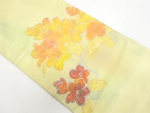 枝花模様織り出し名古屋帯